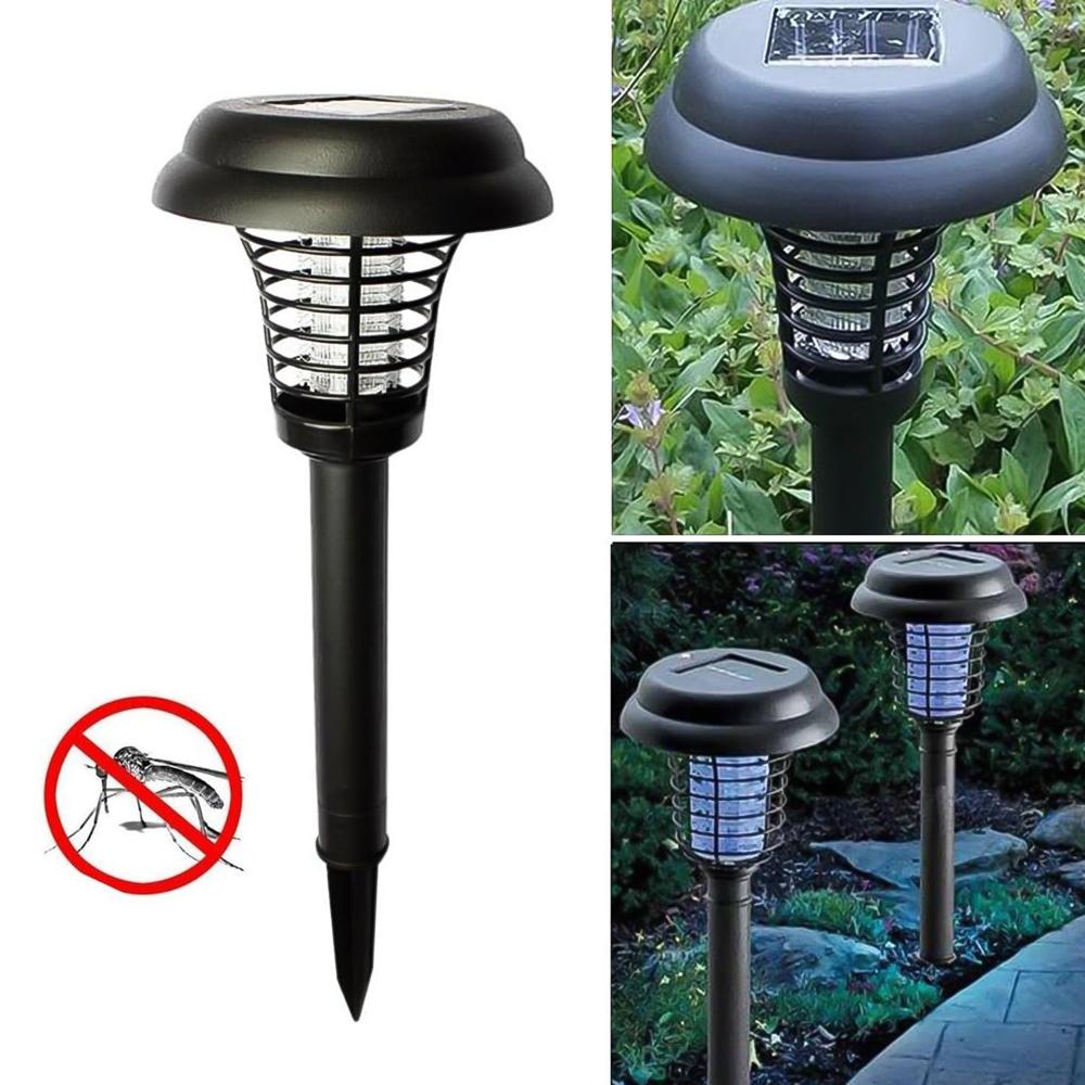 Garden Lighting Uv Led Solar Powered Led Mosquito Trap / Bug Zapper (2 Pc) - Color: Mix