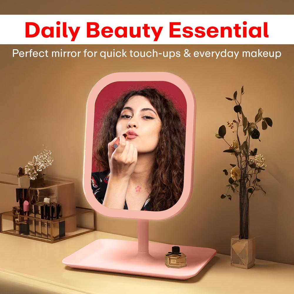 Prime Pick Non-LED Makeup Mirror  Pink