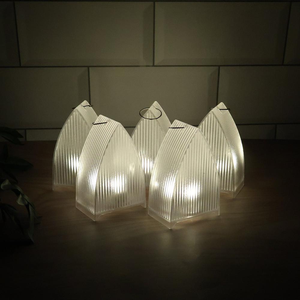 Led Flameless Decorative Lantern Lights - (5 Pc / Set) - Color: Mix
