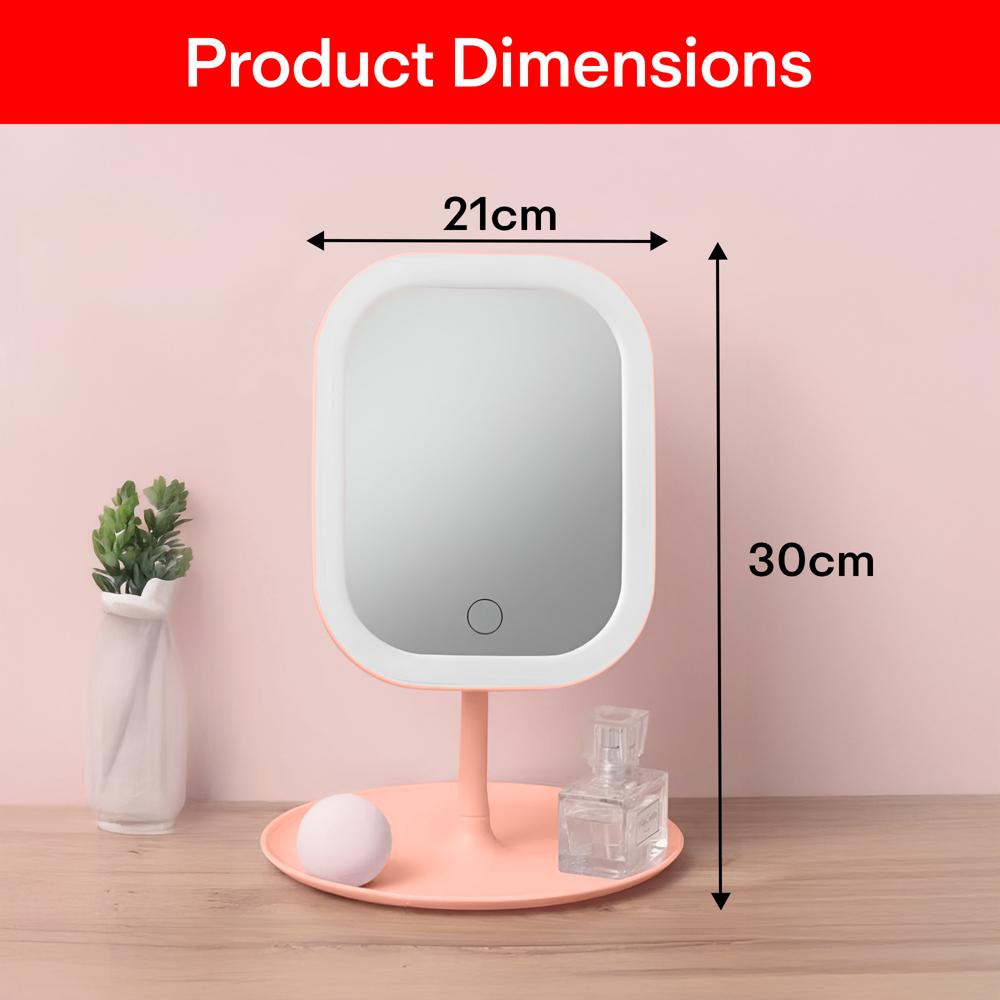 Prime Pick LED Makeup Mirror  Pink