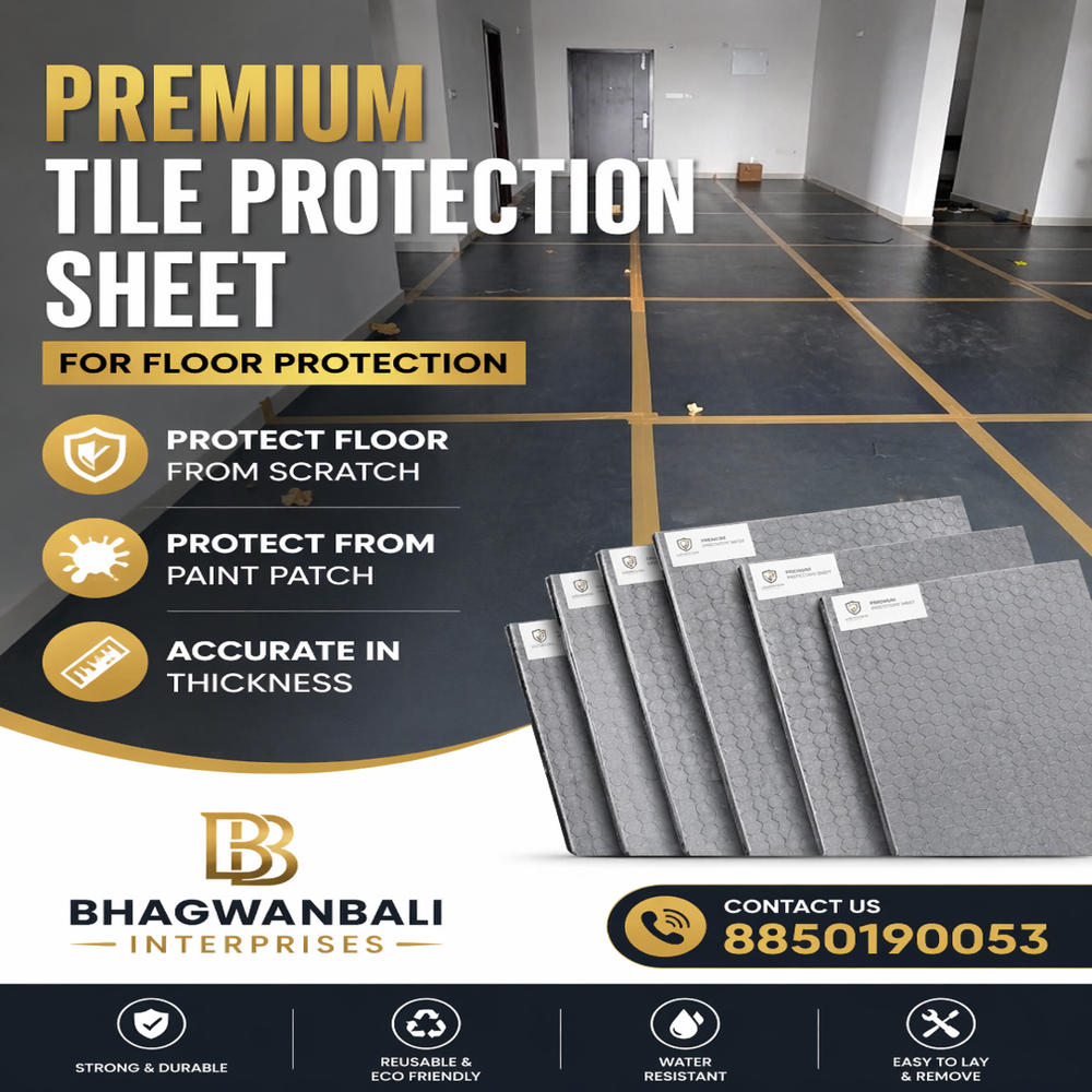 Tile Floor Protection Sheet - Color: Grey