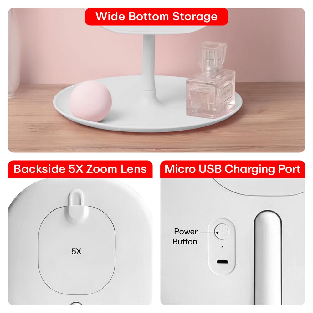 Prime Pick LED Makeup Mirror  White