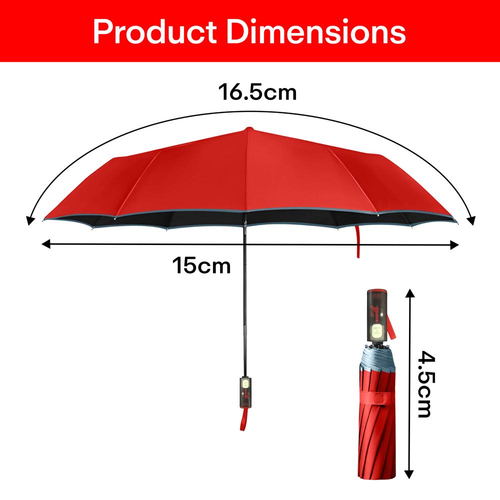 Prime Pick Natural Light Umbrella  Red