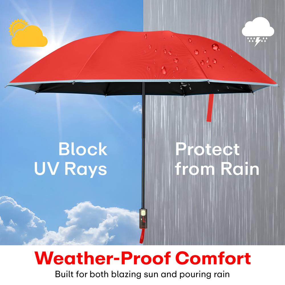 Prime Pick Natural Light Umbrella  Red