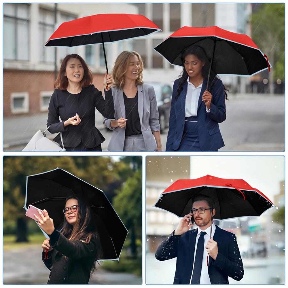 Prime Pick Natural Light Umbrella  Red