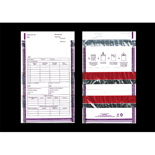 Gold Loan Envelope - ALL PURPOSE PURPLE GLE (90 MIC) (6.5 X 10) (ENGLISH) (TWO AUDIT)