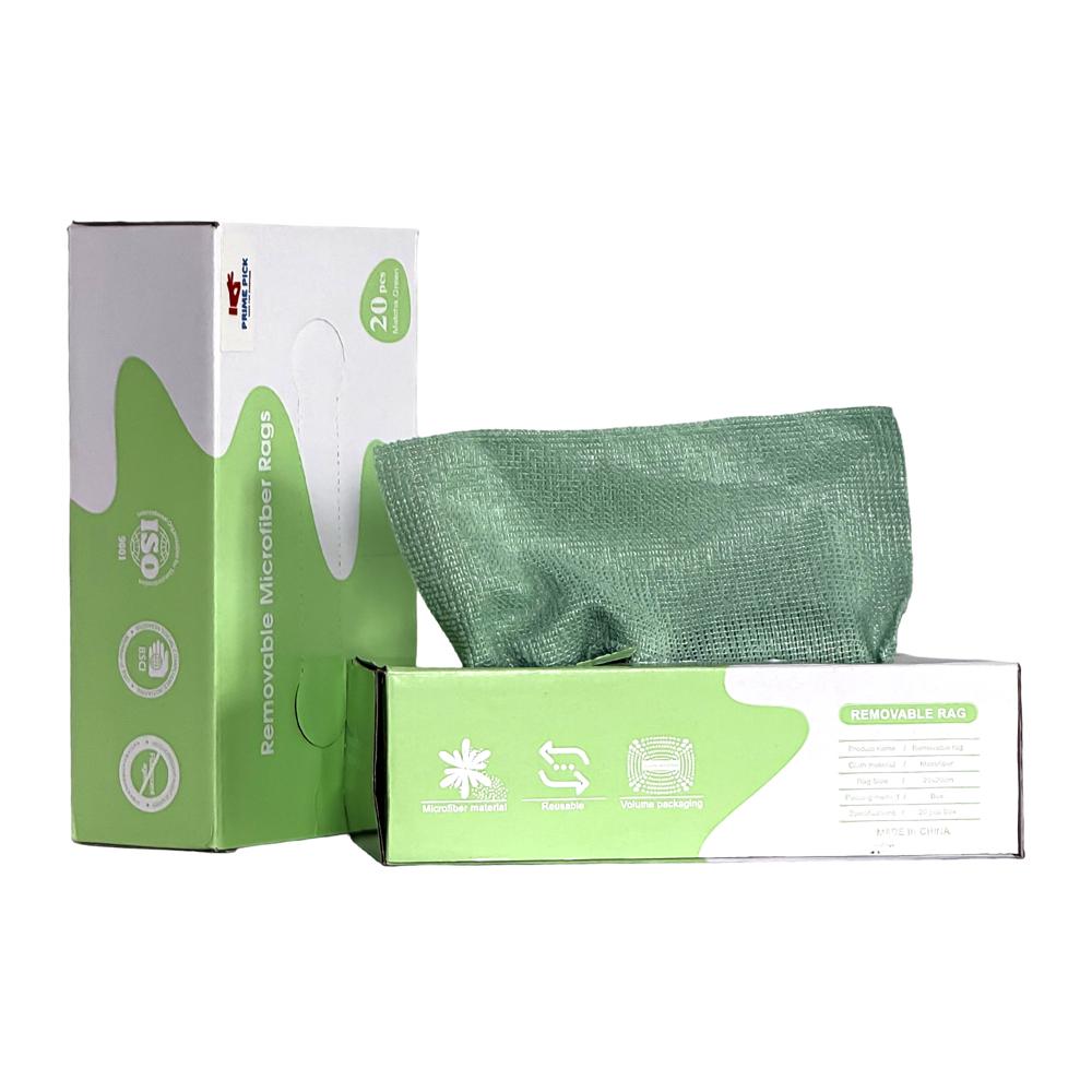 Microfiber Cleaning  Drying Wipes Matcha Green 20 20 cm   Pack of 20