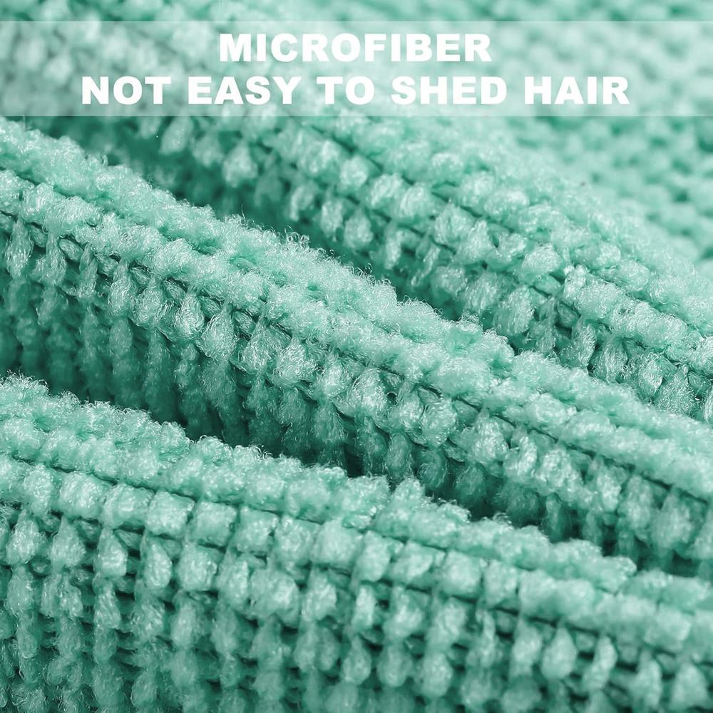 Microfiber Cleaning  Drying Wipes Matcha Green 20 20 cm   Pack of 20