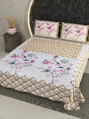 3 Pcs set king size cotton double bedsheet