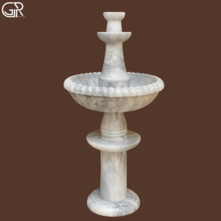 White Marble Fountain Indoor
