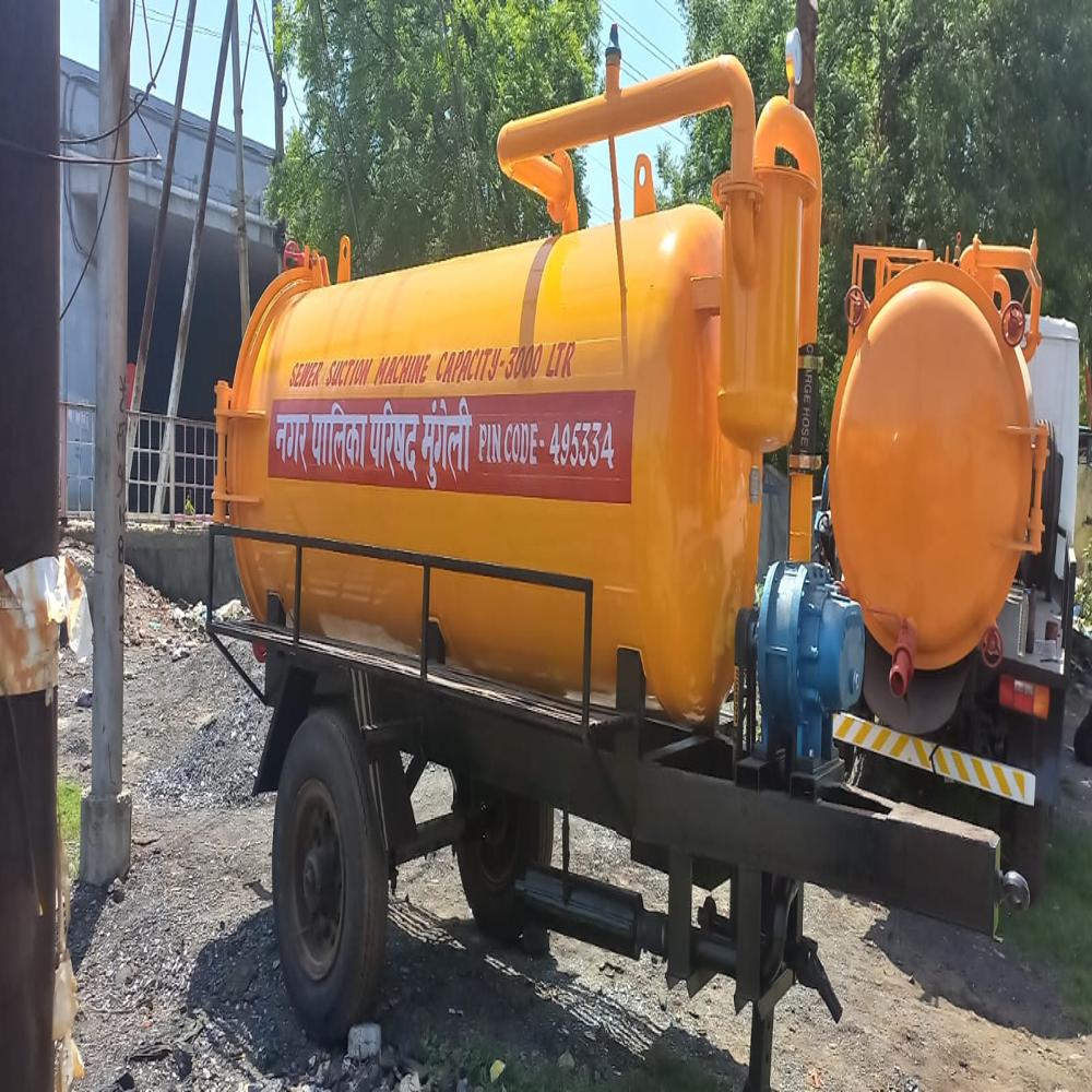 Sewer Suction Machine mounted on Trailer Chassis