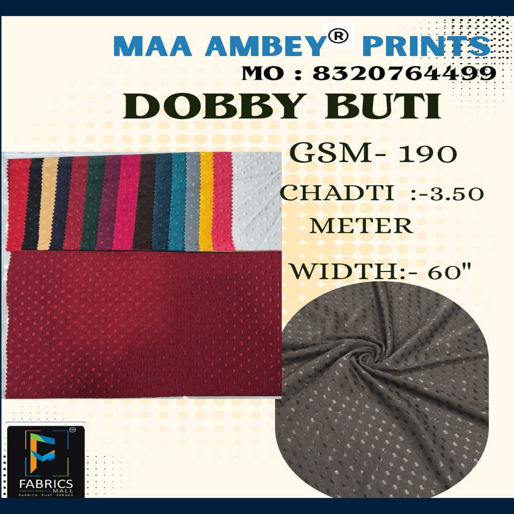 Dobby Buti Fabric - Color: Multi Colours