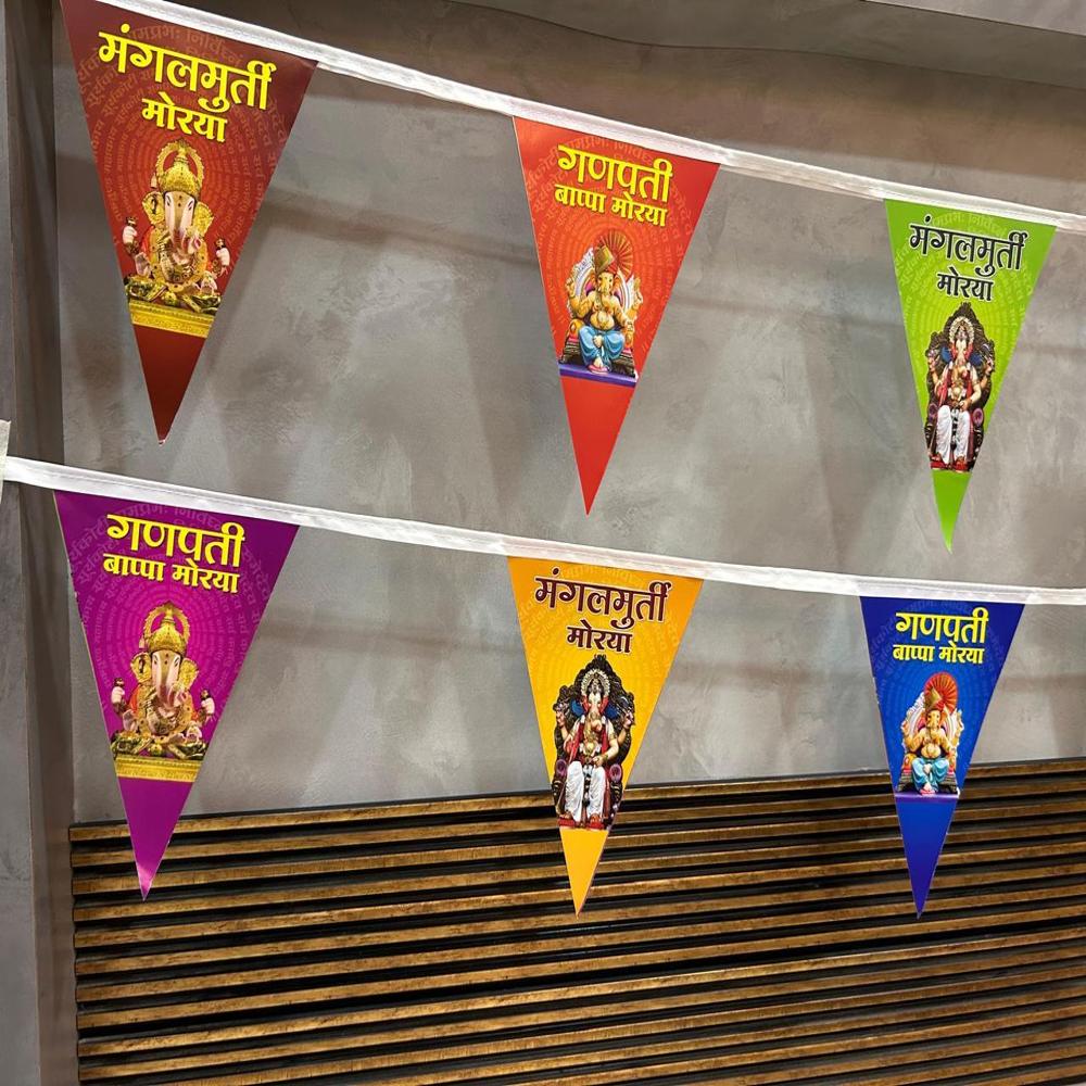 paper fan for ganpati decoration