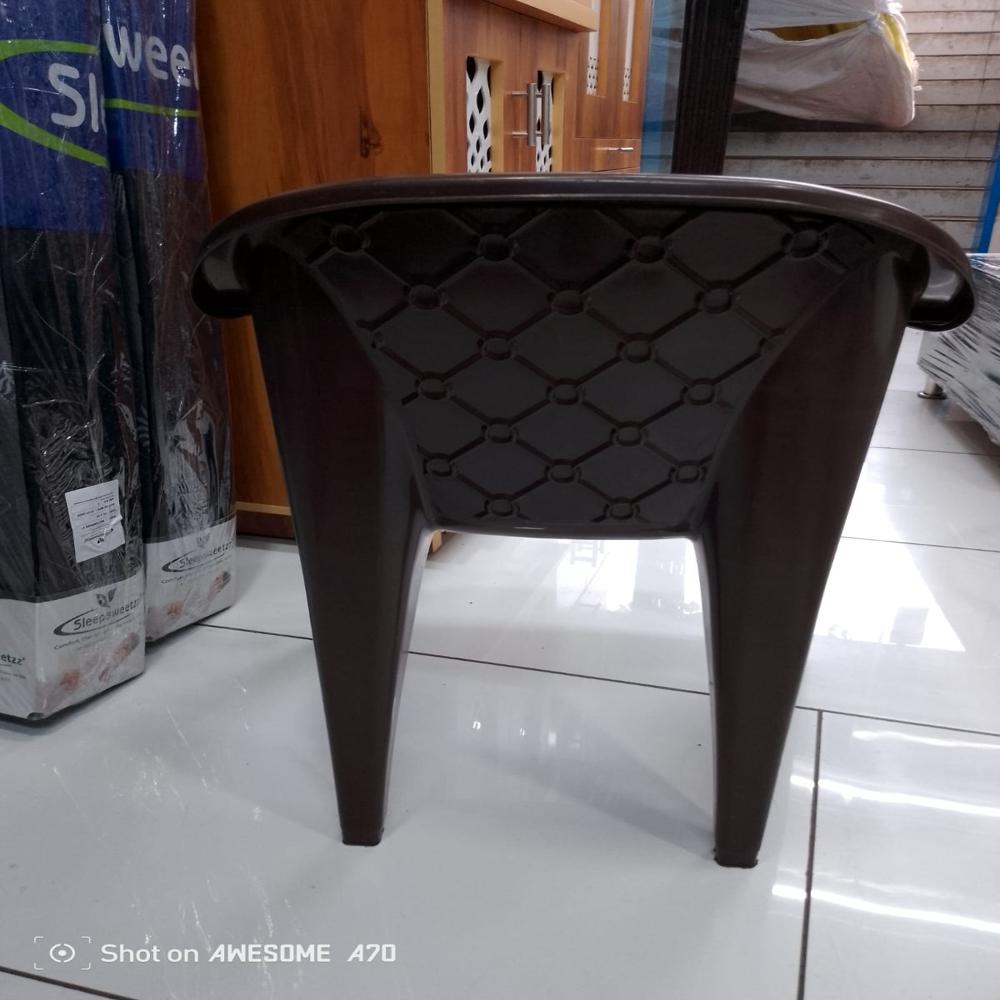 Plastic Box  Chair - Color: Coffee