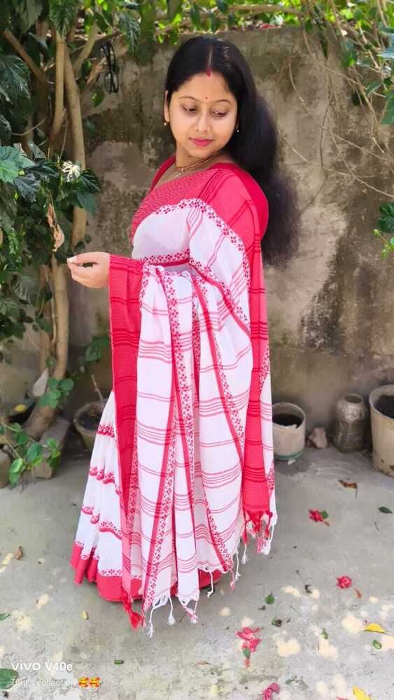Khadi Velvet Par Saree