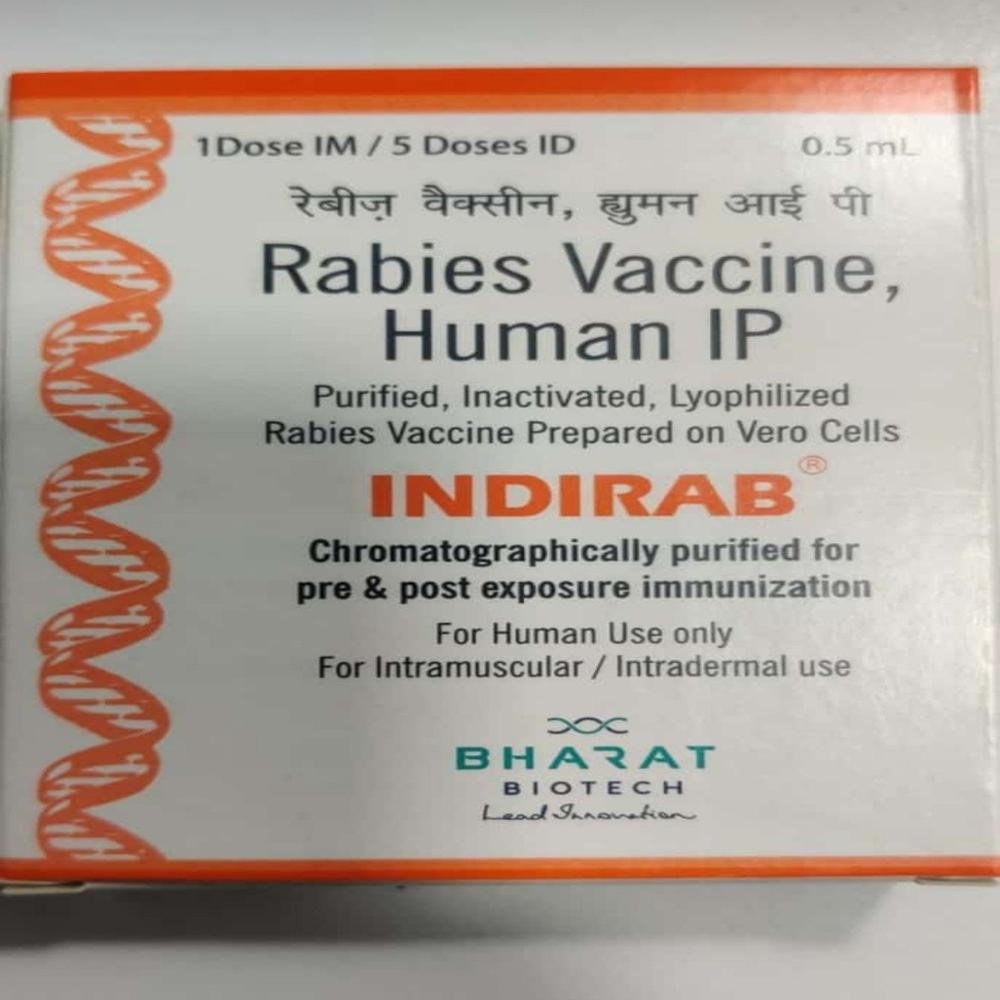 Indirab Rabies Vaccine Human Ip - Origin: Indian