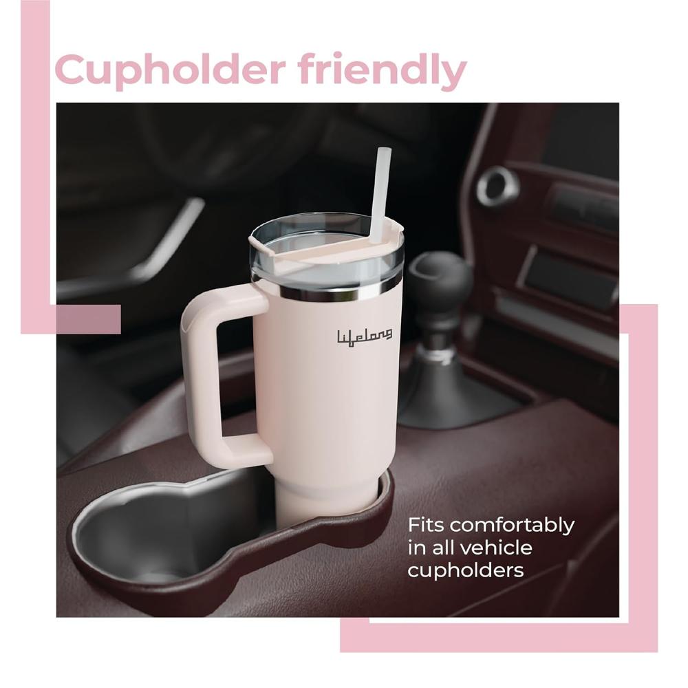 Lifelong Double-Walled Vacuum Insulated Tumbler with Unbreakable Tritan Lid 1200ml |Keeps Drinks Hot for 8 Hours & Cold for 12 Hours | Durable Stainless(LLTBR01)