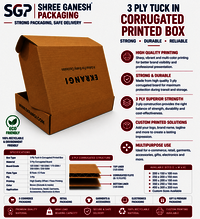 3 Ply Tuck In Corrugated Printed Box