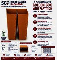 3 Ply Corrugated Golden B0x with Partition
