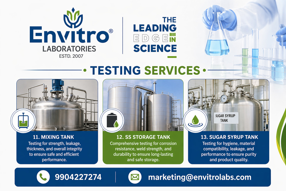 स्टोरेज टैंक परीक्षण सेवाएँ