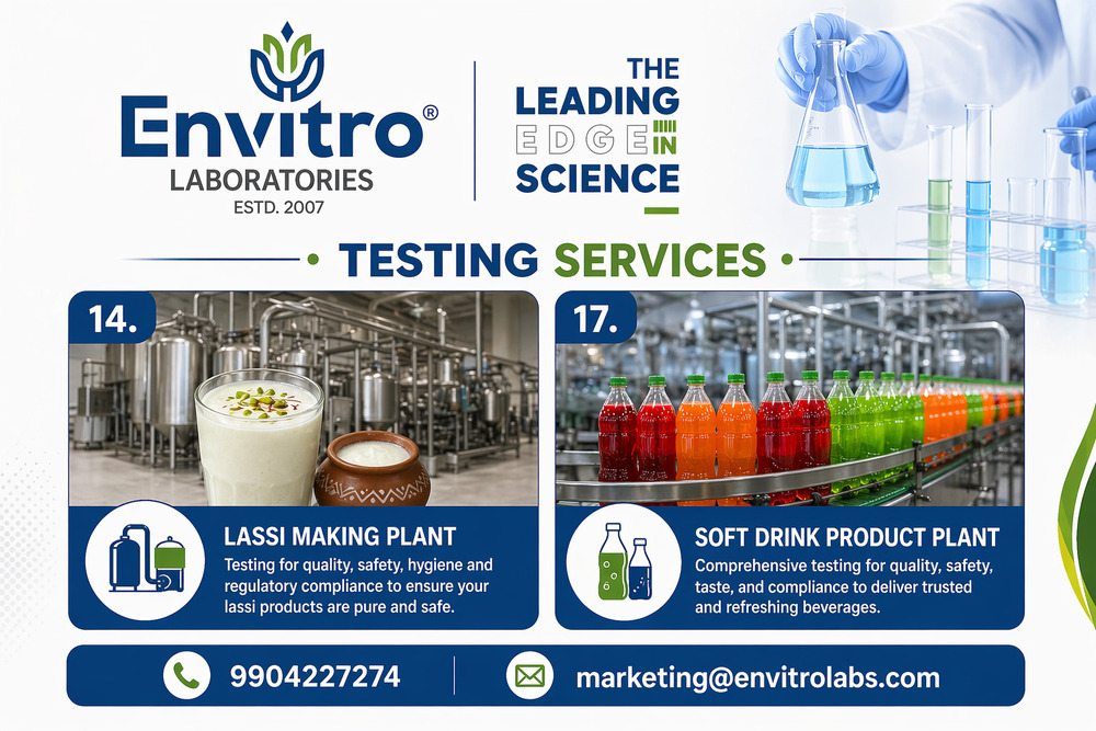 Lassi And Soft Drink Plant Testing Services