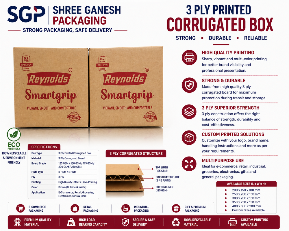3 Ply Printed Corrugated Box