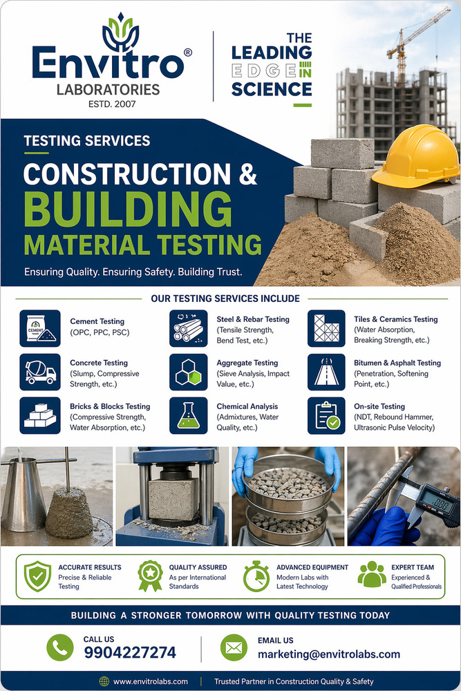 Construction Material Testing सेवाएं