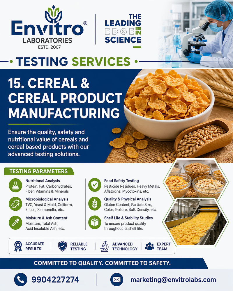Cereal Product Testing Services