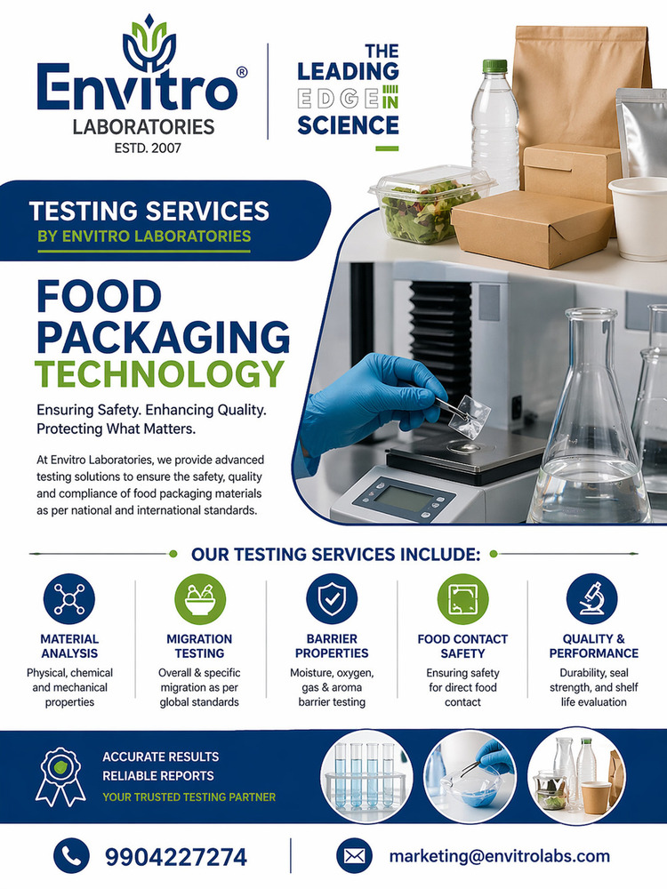 Food Packaging Testing सेवाएं