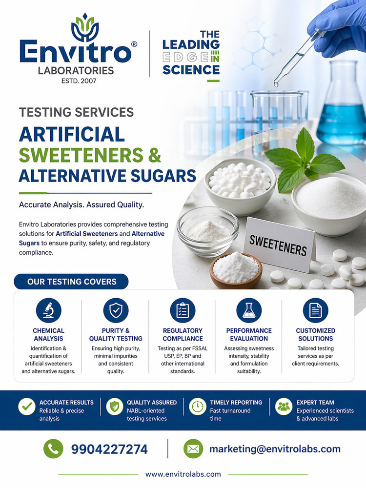 Sweeteners Testing Services