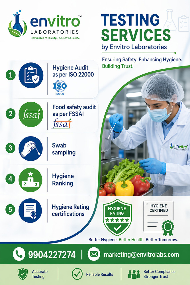 Hygiene Audit, Food Safety Audit & Hygiene Testing सेवाएं