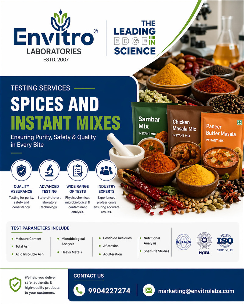 Spices & Instant Mix Testing Services