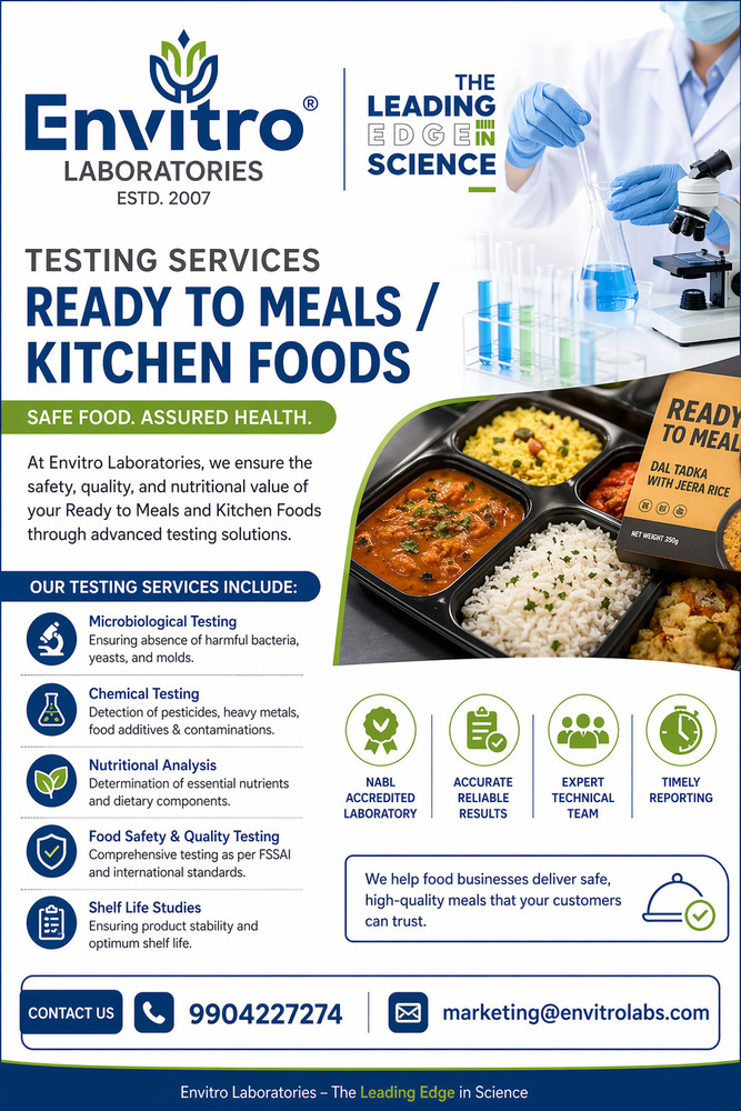 Ready to Meals  And Kitchen Foods Testing Services