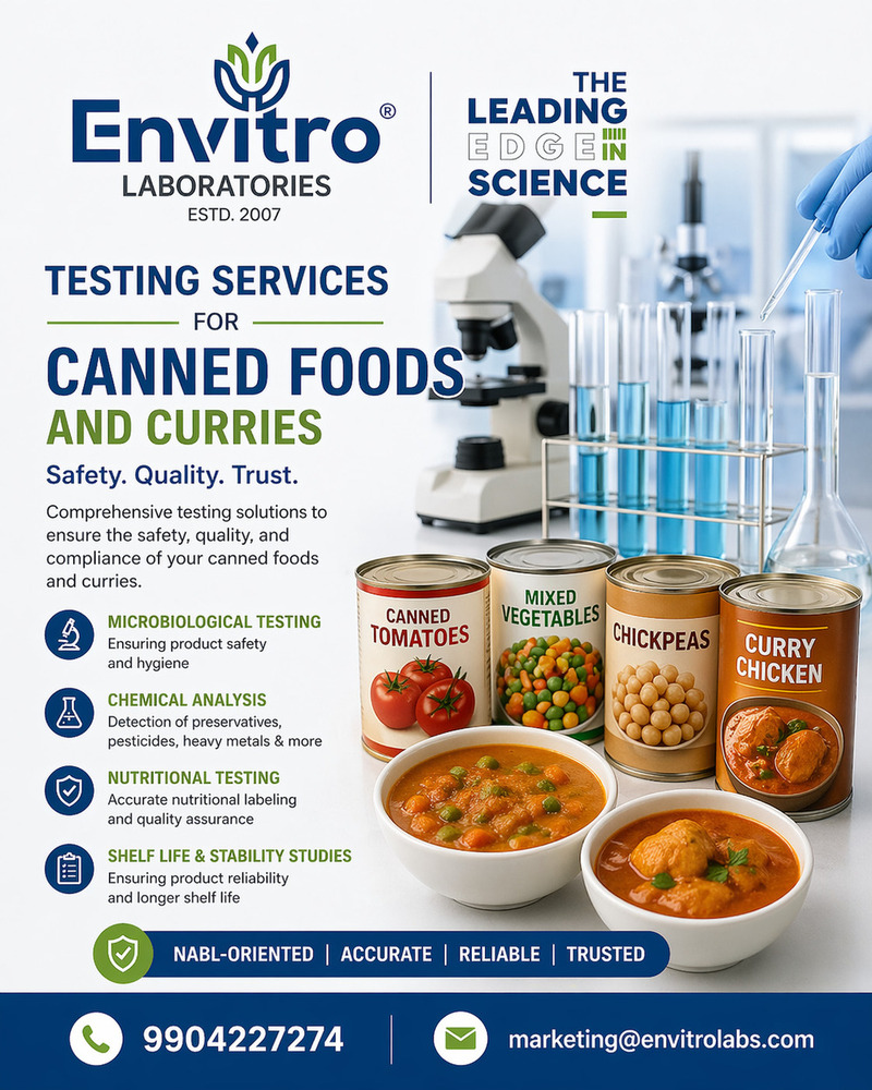 Canned Foods & Curries Testing Services