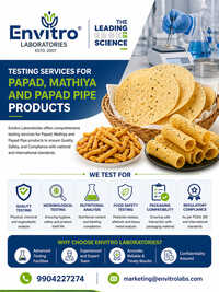Papad, Mathiya & Papad Pipe Products Testing Services