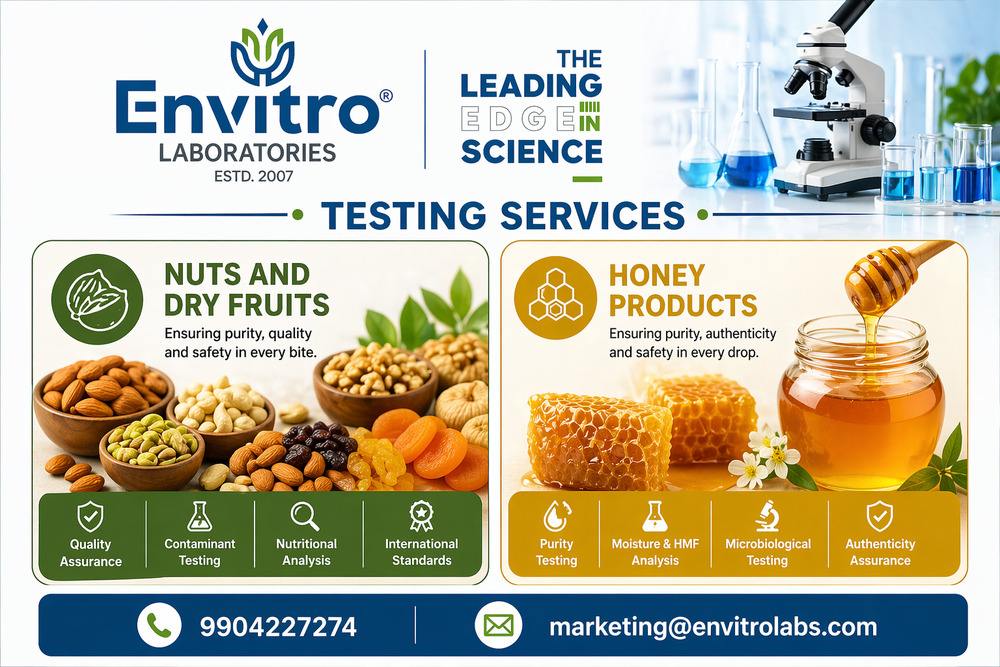 Nuts & Dry Fruits  Honey Products Testing Services