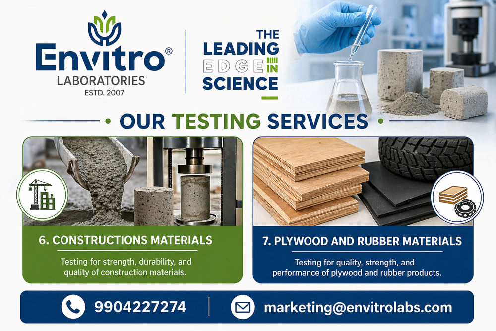 Construction Plywood And Rubber Materials Testing सेवाएं