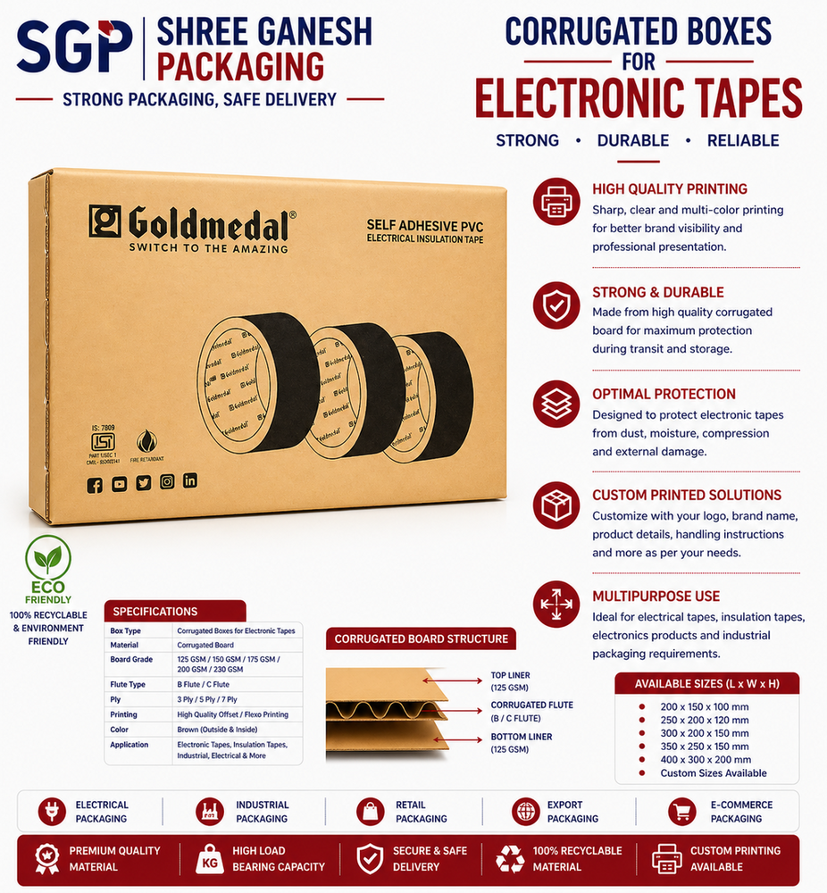 Corrugated Boxes For Electronic Tapes