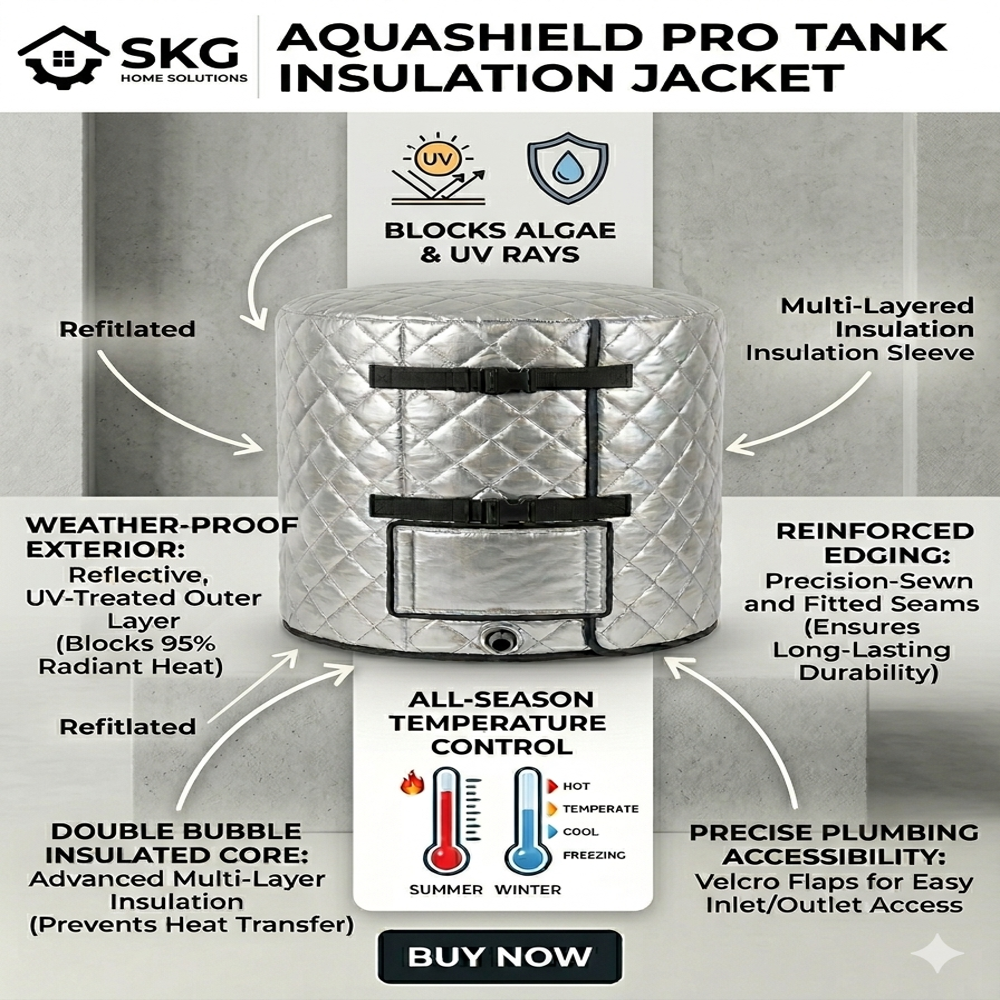 Water Tank Insulation Covers | Thermal & Uv Protection | Custom Sizes Available - Color: Silver