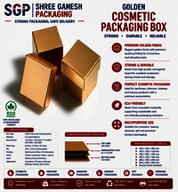 Golden Cosmetic Packaging Box