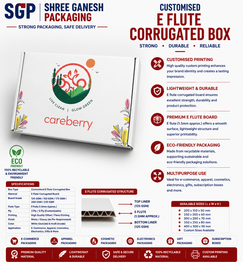 Customised E Flute Corrugated Box