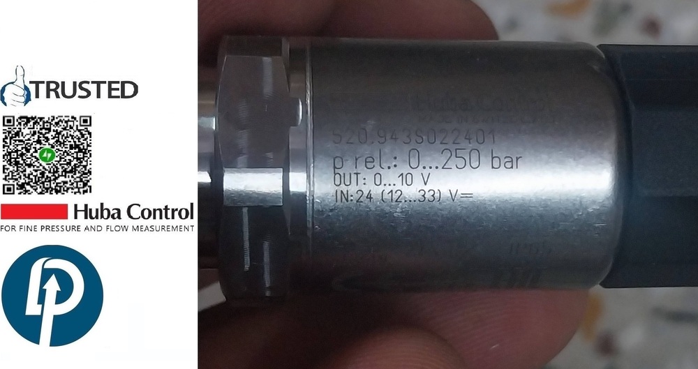 HUBA CONTROL> Relative Pressure Transmitter Model > 520.954S022401 > RANGE 0-250 BAR Output 0 To 10 VDC