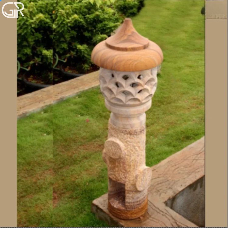 Dholpur Beige Sandstone Lamp