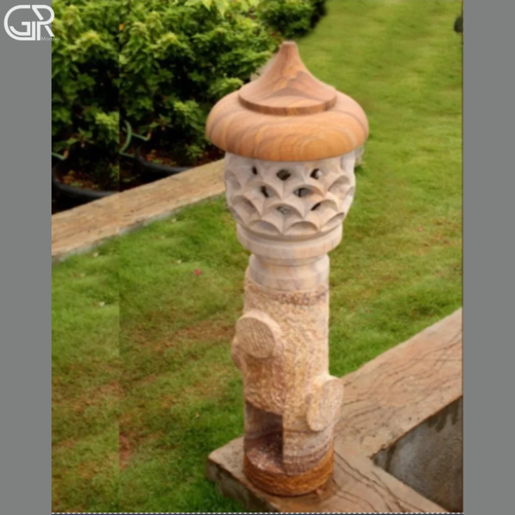 Dholpur Beige Sandstone Lamp