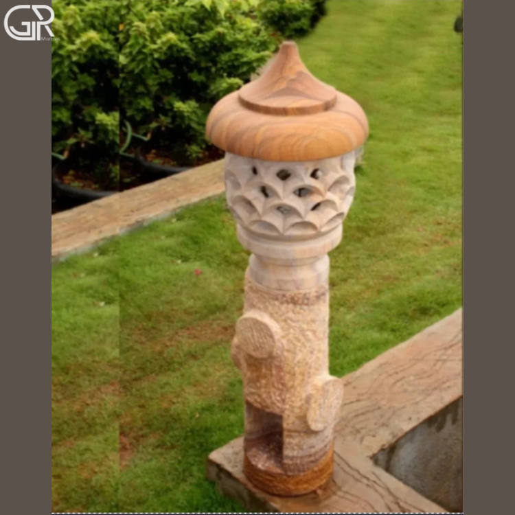 Dholpur Beige Sandstone Lamp