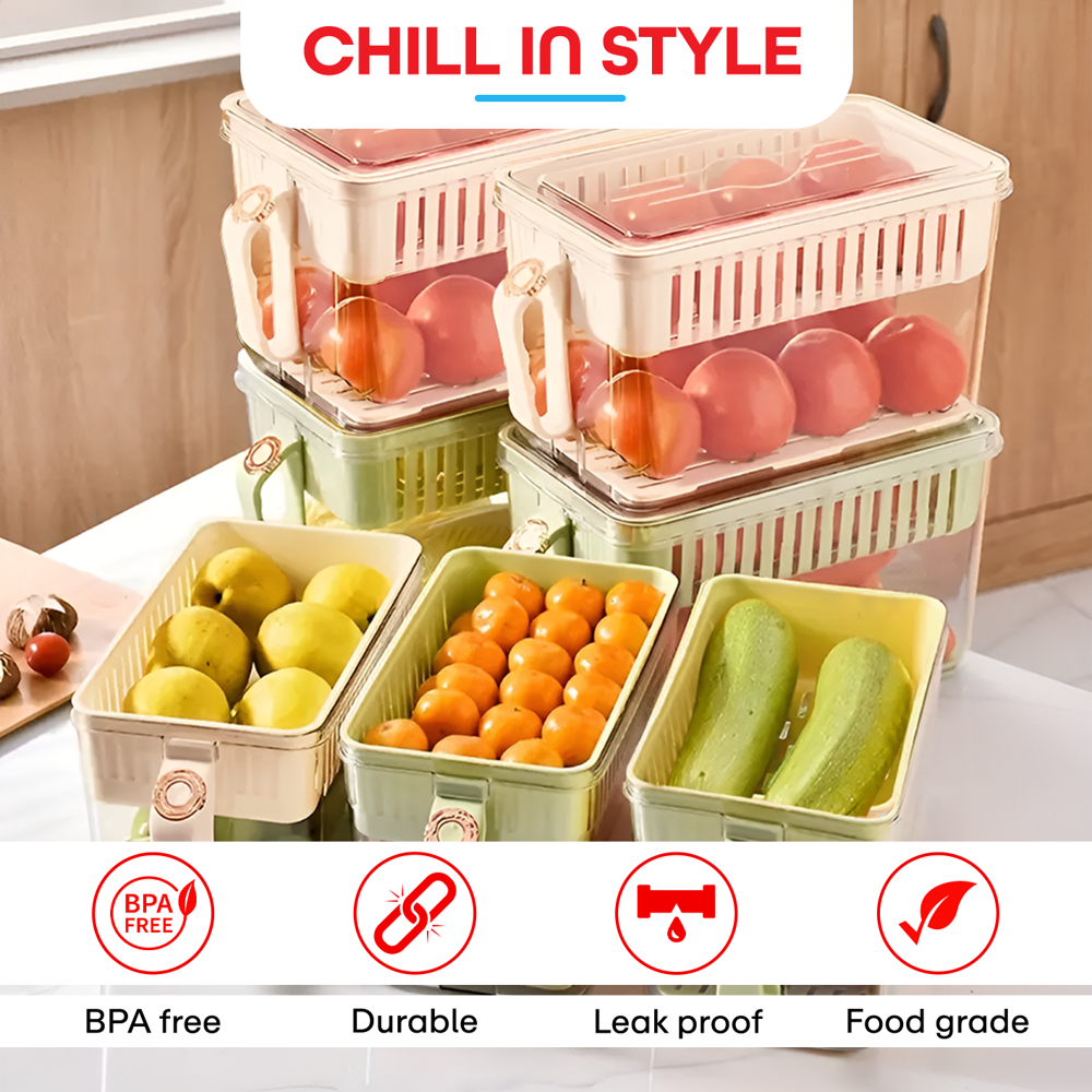Prime Pick Fruits Organizer 4Layer Green