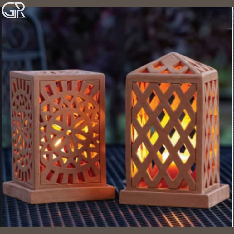 Outdoor Sandstone Lamp