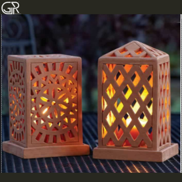 Outdoor Sandstone Lamp