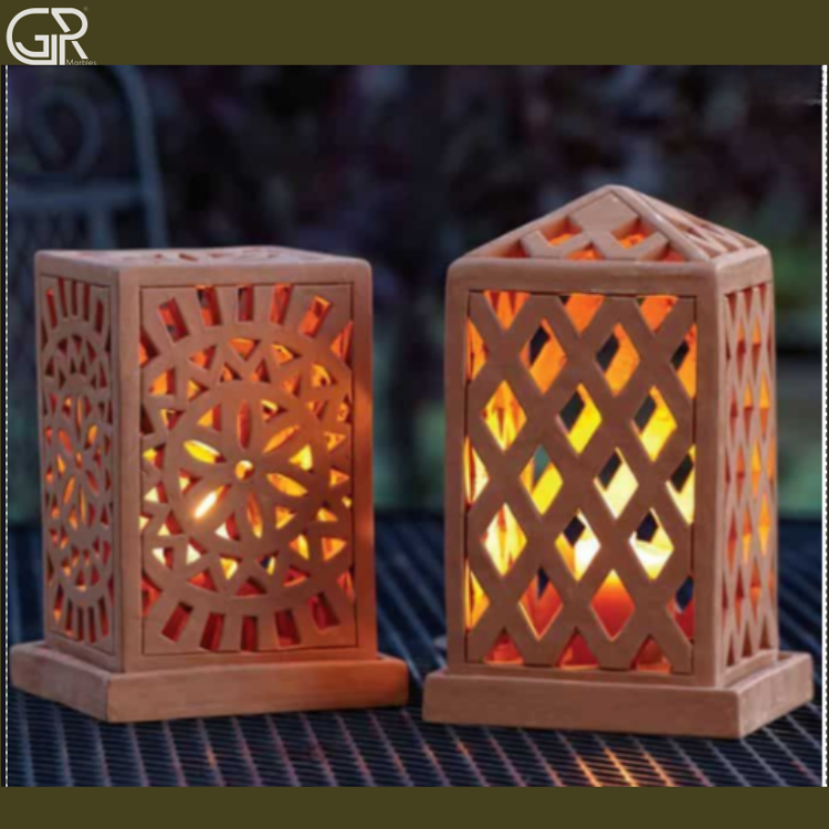 Outdoor Sandstone Lamp