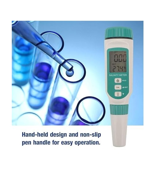 True Sense Salinity Meter Portable Digital Salinity Meter Aquaculture, AR8012